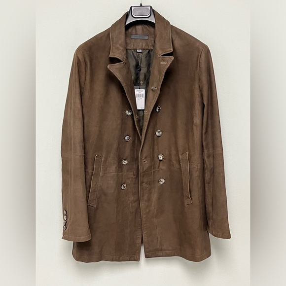 John Varvatos Cut-Away Double Breasted Coat Size EU 44 USA 34. NWT - Picture 1 of 16
